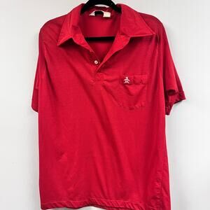 Vintage Men's 1980's Munsingwear Penguin Grand Slam Polo bright red XL